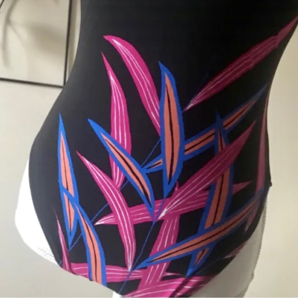 Diane von Furstenberg DVF Quincy Black Cheeky One Piece Swimsuit Size Large NWT - Picture 12 of 12